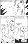 anthro anthro_on_anthro black_and_white breasts brittany comic dialogue duo english_text erection felid fellatio female female_penetrated genitals giraffe giraffid horn interspecies james_m_hardiman larger_female larger_penetrated long_neck male male/female male_penetrating male_penetrating_female mammal monochrome nipples nude oral oral_penetration ossicone penetration penile penis sex simple_background size_difference smaller_male tail text tom_(jmh) ups_and_downs white_background