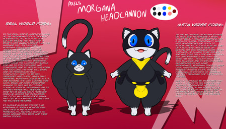 all_fours alternate_universe anthro belt belt_pouch big_butt blue_eyes bulge butt clothed clothed_anthro clothed_male clothing collar collar_only description detailed_bulge duo fangs feral fist front_view fur huge_butt kerchief male male_anthro male_feral mask nude profanity shortstack shortstack_male side_by_side standing teeth text thong underwear utility_belt wide_hips tepigfan101 atlus megami_tensei persona_(series) persona_5 sega morgana_(persona) domestic_cat felid feline felis mammal 2026 absurd_res digital_media_(artwork) english_description english_text hi_res model_sheet