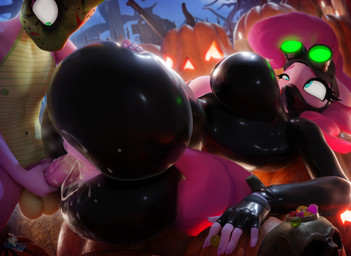 age_difference aged_up anthro anthrofied balls big_balls big_breasts big_butt big_penis biped blue_eyes bodily_fluids bodysuit breasts butt butt_squish candy clothed clothed/nude clothing colored_nails costume cum cum_in_vagina cum_inside cum_on_butt cum_on_penis cum_on_self cum_string curvy_figure dessert detailed_background dominant dominant_anthro dominant_male duo erection eyebrows eyelashes eyewear eyewear_on_head female female_anthro fence fingerless_gloves food genital_fluids genitals gloves goggles goggles_on_head green_eyes hair hand_on_butt handwear hockey_mask holding_own_penis holidays hourglass_figure huge_butt jack-o'-lantern knot larger_anthro larger_female latex latex_bodysuit latex_clothing latex_skinsuit light looking_at_genitalia looking_down looking_down_at_genitalia machete male male/female mask mask_only melee_weapon moonlight multicolored_body nails night night_vision_goggles nipples nude nude_anthro nude_male older_anthro older_female older_penetrated outdoor_nudity outside outside_sex penetration penile penile_penetration penis pink_body pink_hair pink_tail pupils ribbed_penis sex size_difference skinsuit slit_pupils small_dom_big_sub small_waist smaller_anthro smaller_male sports_mask sportswear squish submissive submissive_anthro submissive_female sweat tail thick_thighs three-quarter_view tight_clothing two_tone_body voluptuous voluptuous_anthro voluptuous_female vulva weapon wearing_mask wide_hipped_anthro younger_anthro younger_dom_older_sub younger_male hooves-art friendship_is_magic halloween hasbro my_little_pony mythology pinkie_pie_(mlp) spike_(mlp) dragon equid equine mammal mythological_creature mythological_scalie scalie 3d_(artwork) absurd_res digital_media_(artwork) hi_res