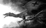 aircraft airplane book duo fantasy feral germany historyinillustrations luftwaffe membrane_(anatomy) membranous_wings quadruped tail vehicle wings world_war_2 monika_arnott messerschmitt mythology dragon mythological_creature mythological_scalie scalie fiction absurd_res hi_res monochrome