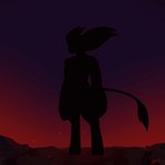 ambiguous_gender anthro black_body digitigrade embers glowing rear_view silhouette solo tail wavy_tail gneffbutter microsoft ori_(series) xbox_game_studios velvet_(gneffbutter) guardian_spirit 1:1 animated hi_res short_playtime