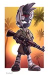 anthro male solo felixf hasbro my_little_pony equid equine mammal zebra absurd_res hi_res