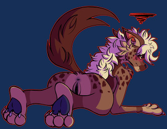 anthro anus blush butt embarrassed embarrassing_exposure feet female genitals pawpads paws raised_tail solo tail tripping vulva cinnabiitez_(artist) hyena mammal absurd_res alpha_channel hi_res