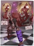 areola blonde_hair blood bodily_fluids breasts clothing colored_nails corpse dark dialogue endoskeleton feet female flesh gore hair horror_(theme) machine nails purple_nails purple_toenails red_body red_skin solo text toenails toes torn_clothing white_sclera zexlynk five_nights_at_freddy's five_nights_at_freddy's:_security_breach scottgames steel_wool_studios vanessa_(fnaf) animatronic human humanoid mammal robot springlock_suit 2024 absurd_res digital_media_(artwork) english_text hi_res