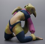 anthro claws clothed clothing cropped_hoodie female green_body hoodie legwear looking_at_viewer panties purple_eyes scales simple_background solo tail thigh_highs topwear underwear dzat meme_clothing paggi_outfit viuru kobold reptile scalie 2024 3d_(artwork) blender_(artwork) digital_media_(artwork) hi_res meme widescreen