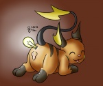 anal anus balls feral genitals glistening light_bulb male nude penis solo tail sen_grisane_(artist) nintendo pokemon generation_1_pokemon mammal pokemon_(species) raichu rodent