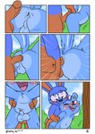 anal anal_penetration animal_crossing anthro anthro_on_anthro anthro_penetrated anthro_penetrating anthro_penetrating_anthro arm_grab aroused backsack balls bedroom_eyes belly bent_over big_balls blue_body blue_fur blush bodily_fluids bouncing_balls bouncing_penis buckteeth butt chest_tuft comic dialogue doc_(animal_crossing) drooling duo erect_tail erection exhibitionism eyewear filbert_(animal_crossing) fist foreskin from_behind_position fur genital_fluids genitals glasses hair half-closed_eyes happy happy_sex head_to_head hi_res humanoid_genitalia humanoid_penis lagomorph leporid long_foreskin looking_back looking_pleasured male male/male male_penetrated male_penetrating male_penetrating_male mammal motion_lines narrowed_eyes navel nintendo nude nutty_bo oral outside penetration penile penile_penetration penis penis_in_ass perineum plant precum public public_nudity public_sex rabbit raised_tail rodent saliva sciurid seductive sex shrub sky slightly_chubby small_penis smile standing standing_doggystyle standing_sex tail teeth text thrusting tongue tongue_out toony tree tree_squirrel tuft twitching unretracted_foreskin waist_grab wavy_mouth wet_anus