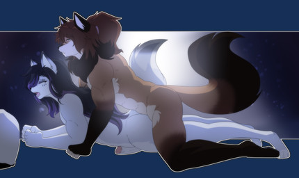 anthro anthro_on_anthro anthro_penetrated anthro_penetrating anthro_penetrating_anthro brown_hair dipstick_tail duo erection genitals glans hair humanoid_genitalia humanoid_penis male male/male male_penetrated male_penetrating male_penetrating_male markings penetration penis sex tail tail_markings munkeesgomu canid canine fox mammal alpha_channel