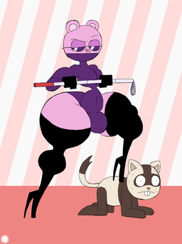 all_fours anthro bedroom_eyes blind_cane bodily_fluids boots bottom_heavy buckteeth bulge clothing countershade_face countershade_tail countershading covered_mouth curvy_figure duo eyelashes eyewear femboy foot_on_another footwear fur gloves handwear heart_nose heart_symbol high_heeled_boots high_heels legwear leotard logo male markings mole_(marking) narrowed_eyes navel navel_outline on_model pink_body pink_fur seductive shoes size_difference small_waist sunglasses sweat sweatdrop sweater tail teeth text thick_thighs thigh_boots thigh_highs topwear turtleneck wide_hips thatdawgmurray happy_tree_friends the_mole_(htf) tricksy_(htf) domestic_ferret eulipotyphlan mammal mole_(animal) mustelid musteline true_musteline weasel aliasing artist_logo artist_name digital_media_(artwork) hi_res signature