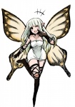 blush clothing female gloves hair handwear humanoid_pointy_ears insect_wings looking_at_viewer not_furry pointy_ears solo white_hair wide_hips wings unknown_artist bravely_default silicon_studio airy_(bravely_default) fairy humanoid