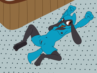 bath bathhouse breasts eyelashes feet female genitals lying navel nipples nude on_back solo tongue tongue_out vulva aaron_amethyst nintendo pokemon generation_4_pokemon pokemon_(species) riolu absurd_res digital_media_(artwork) hi_res paint_tool_sai_(artwork)