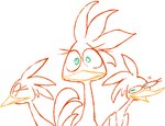 ambiguous_form bar_emanata beak big_eyes emanata feathered_tail feathers female green_eyes hair lidded_eyes looking_at_viewer open_mouth red_body red_feathers simple_background solo tail toony white_background the_weaver banjo-kazooie rareware kazooie avian breegull 2025 digital_media_(artwork) multiple_images