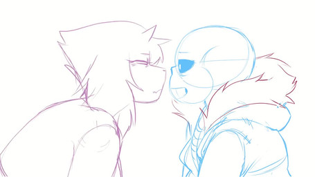 anthro bone chuckling clothing dialogue duo female fur_collar_jacket hand_on_another's_cheek hand_on_another's_face horn jacket kissing laugh long_ears looking_at_another love male nervous nervous_smile nuzzling simple_background skeleton smile text topwear artsyrean undertale undertale_(series) sans_(undertale) toriel boss_monster_(undertale) bovid caprine goat humanoid mammal undead 16:9 animated english_text long_playtime no_sound video widescreen