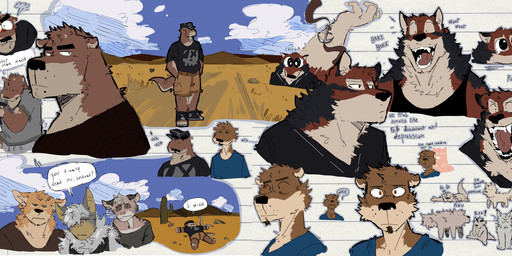 anchor anchor_symbol anthro barking beanie black_clothing black_shirt black_topwear bottomwear brown_eyes cactus cargo_shorts clothing desert dialogue female feral frown group hat headgear headwear male military_cap plant roaring shirt shorts tail text topwear whining ozzyishere3 echo_(game) echo_(series) echo_project carl_hendricks chase_hunter flynn_moore heather_(echo) jenna_begay jeremy_begay leo_alvarez micha_(echo) sydney_bronson tj_hess asian_small-clawed_otter bat bovid canada_lynx canid canine canis caprine domestic_cat felid feline felis fennec_fox fox gila_monster helodermatid lizard lontra lynx mammal microbat mustelid north_american_river_otter otter pallid_bat red_wolf reptile river_otter scalie sheep true_fox vesper_bat wolf yangochiropteran absurd_res english_text hi_res