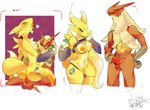 anthro anthro_on_anthro anus areola avian balls bandai_namco blaziken blue_eyes breast_grab breasts canid claws clothing cowgirl_position crossover digimon digimon_(species) duo erection eyes_closed feathers female female_penetrated from_front_position fur generation_3_pokemon genitals hand_on_breast holding_object interspecies looking_pleasured male male/female male_penetrating male_penetrating_female mammal nintendo nipples on_bottom on_top open_mouth open_smile orange_areola orange_nipples panties penetration penile penile_penetration penis_in_pussy pokemon pokemon_(species) psibunny red_body red_feathers renamon sex simple_background smile tattoo thick_thighs tongue tongue_out underwear vaginal vaginal_penetration white_body white_fur yellow_body yellow_fur