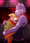 anthro blood bodily_fluids canid canine canis clothing comfort comforting crying date duo embrace fox fox_mccloud fur grey_body grey_fur hi_res hug male mammal nintendo orange_body orange_fur scar scratch shirt short_story star_fox story story_in_description tank_top tears topwear ventkazemaru wolf wolf_o'donnell wounded