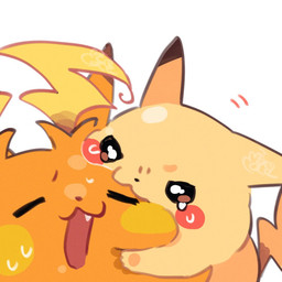 ambiguous_gender bite biting_another black_eyes black_markings blush_marks bodily_fluids cute_fangs duo eyes_closed fangs feral looking_at_another markings open_mouth orange_body simple_background small_nose sweat tail tears teeth watery_eyes white_background yellow_body yellow_tail mon_ster_s nintendo pokemon generation_1_pokemon pikachu pokemon_(species) raichu 1:1 colored colored_sketch digital_drawing_(artwork) digital_media_(artwork) shaded sketch