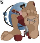 5_toes anthro balls bent_legs feet foot_focus fur genitals glass hair humanoid_feet humanoid_genitalia humanoid_penis legs_over_edge macro male micro over_edge penis plantigrade raised_foot resting_arm sitting squeezing stomping toes giantboonehusky_(artist) mammal mouse murid murine rodent absurd_res hi_res