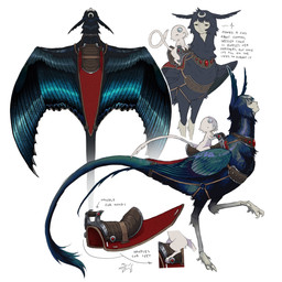 ^_^ ambiguous_gender black_body black_eyes black_feathers blue_body blue_ears blue_feathers blue_gem blue_hair blue_tail blue_wings claws crescent_moon_(marking) dot_eyes duo expressionless eyes_closed facial_markings feathered_ears feathers female feral folded_wings forehead_gem forehead_markings fur gem grey_face hair head_markings human_faced_feral humanoid_face iridescent iridescent_body iridescent_feathers iridescent_hair iridescent_wings larger_female larger_feral leg_tuft looking_up markings moon_(marking) mouth_closed mouthless noseless raised_leg red_gem riding saddle simple_background simple_eyes size_difference smaller_ambiguous smile tail tail_tuft teal_body teal_feathers text tuft white_background white_body white_claws white_fur white_tail wings jejejunum european_mythology greek_mythology mythology secret_(jejejunum) whisper_(jejejunum) animal_humanoid avian harpy humanoid mythological_avian mythological_creature nethermare spirit 1:1 2025 digital_drawing_(artwork) digital_media_(artwork) english_text hi_res