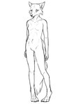 anatomy anthro female practice solo standing crowsfire wolfie_(crowsfire) canid canine canis mammal wolf digital_media_(artwork) monochrome sketch