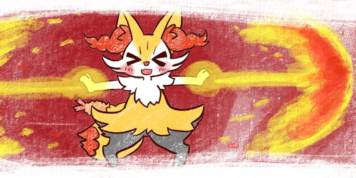 >o< ambiguous_anthro ambiguous_gender anthro biped blush digitigrade dipstick_tail elemental_manipulation eyes_closed fire fire_manipulation food knock-kneed markings object_in_tail open_mouth open_smile shrimp_(food) simple_background smile solo standing tail tail_markings annyui0611 nintendo pokemon braixen canid generation_6_pokemon mammal pokemon_(species) 2022 digital_drawing_(artwork) digital_media_(artwork) full-length_portrait hi_res japanese_description portrait translated_description