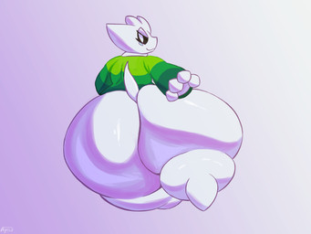anthro bedroom_eyes big_butt blush butt clothing female green_clothing green_sweater green_topwear huge_butt hyper hyper_butt looking_at_viewer narrowed_eyes rear_view seductive shortstack simple_background solo sweater topwear white_body ayaxstudio microsoft ori_(series) xbox_game_studios olive_(luigidoesathing) guardian_spirit 2023 4:3 absurd_res hi_res