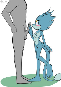 anthro balls blue_body blue_nipples blue_scales blush breasts countershade_torso countershading duo eyelashes female female_on_human genitals glans grey_body grey_skin hand_on_penis human_on_anthro humanoid_genitalia humanoid_penis interspecies larger_human larger_male looking_up male male/female male_on_anthro medium_breasts navel nipples penis scales service_height simple_background size_difference slim smaller_anthro smaller_female tail thick_thighs thin_calves thin_legs thin_thighs vulva white_background yellow_eyes fourssss sega sonic_the_hedgehog_(series) anon fan_character skitter_the_gecko gecko human lizard mammal reptile scalie 2022 hi_res signature