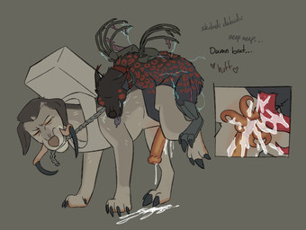 after_sex age_difference antennae_(anatomy) arms_around_waist bodily_fluids breath chain collar cum cum_in_vagina cum_inside cum_while_penetrated cybernetics duo electricity erection eyeless feral feral_penetrating flared_penis from_behind_position fur genital_fluids genitals hair intersex leash leash_pull machine male male/male male_penetrating maleherm mandibles membrane_(anatomy) membranous_wings mounting orgasm_denial panting penetration penile penis scar sex simple_background size_difference tapering_penis tongue tongue_out vaginal vulva wings puppyratcat alien canid canine canis hybrid mammal vortihound xog hi_res adopted_(lore) adopted_son_(lore) father_(lore) father_and_child_(lore) father_and_son_(lore) incest_(lore) parent_(lore) parent_and_child_(lore) parent_and_son_(lore) son_(lore)