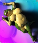 3d_(artwork) abdominal_bulge amphibian anthro beatrice_(loneclaw) belly big_belly big_breasts breasts daz3d daz_3d daz_studio_(artwork) digestion digital_media_(artwork) duo female frog laying_on_ground loneclaw lying nipples non-mammal_nipples on_back same_size_vore text url vore weight_gain