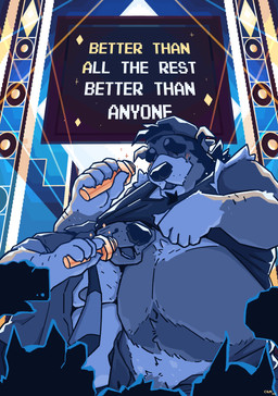 anthro belly big_belly clothing duo_focus electronics genitals group holding_microphone holding_object male male_anthro microphone moobs nipples obese obese_anthro obese_male open_mouth overweight overweight_anthro overweight_male penis penis_base singing standing text undressing weight_gain chocolateandmilk richard_(chocolateandmilk) canid canine canis domestic_dog mammal 2022 absurd_res dated english_text hi_res restricted_palette signature