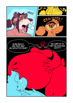 5_fingers anthro belly big_belly big_moobs black_eyes black_hair bodily_fluids brain brown_body brown_fur color_coded color_coded_speech_bubble dialogue duo fingers fur hair huge_belly huge_hips huge_moobs huge_thighs hyper hyper_belly hyper_moobs looking_down looking_down_at_another looking_down_at_partner looking_up_at_partner male male/male mind_break moobs morbidly_obese morbidly_obese_anthro morbidly_obese_male nervous nude nude_anthro nude_male obese obese_anthro obese_male organs overweight overweight_anthro overweight_male ponytail scared speech_bubble sweat sweaty_face text thick_thighs tied_hair underbite wide_hips worried yellow_sclera ruffythelion nintendo pokemon cookie_(ruffythelion) sriracha_(ruffythelion) canid canine felid generation_7_pokemon incineroar mammal pantherine pokemon_(species) raccoon_dog tanuki tiger 2026 comic english_text hi_res multiple_scenes