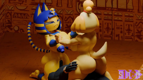 anthro big_breasts big_butt bored breasts butt cowgirl_position ear_twitch facesitting female from_front_position glyphs group hand_holding jewelry long_tail male male/female on_bottom on_top sex sitting_on_another tail tail_motion tailwag trio wide_hips s1m0n kabalmystic_(modeler) animal_crossing epic_games fortnite fortnite:_battle_royale nintendo ankha_(animal_crossing) isabelle_(animal_crossing) thunder_(fortnite) canid canine canis domestic_cat domestic_dog felid feline felis humanoid mammal reptile scalie 16:9 animated hi_res high_framerate no_sound short_playtime widescreen