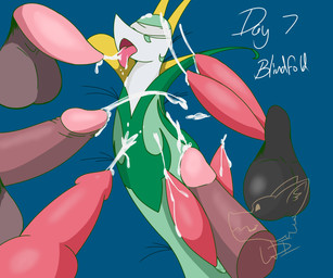 2_penises animal_genitalia animal_penis balls bedding bedding_background big_balls big_penis blindfold bodily_fluids bukkake cum cum_on_body cum_on_penis cum_on_tongue cumshot disembodied_penis ejaculation frottage genital_fluids genitals green_body group hemipenes humanoid_genitalia humanoid_penis knot knotted_penis male male/male multi_genitalia multi_penis multicolored_body penile penis penises_touching sex solo_focus tongue tongue_out wdigni42 kinktober_2025 nintendo pokemon generation_5_pokemon pokemon_(species) serperior 2025 6:5 absurd_res hi_res shaded watermark