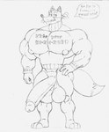 anthro balls big_balls big_muscles big_pecs big_penis bottomless christmas_clothing christmas_sweater christmas_topwear clothed clothing fluffy fluffy_tail genitals half-erect half_naked hand_on_hip holidays huge_balls huge_muscles huge_pecs huge_penis male muscular nipples pecs penis profanity solo sweater tail topwear luvtoons christmas dora_the_explorer swiper_(dora_the_explorer) canid canine fox mammal hi_res