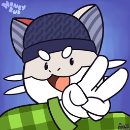 anthro beady_eyes beanie blue_beanie blue_clothing blue_hat blue_headwear clothing gesture green_clothing green_shirt green_topwear hand_gesture hat headgear headwear looking_at_viewer pattern_clothing plaid plaid_clothing shirt solo topwear v_sign white_body honeybud pixile_studios super_animal_royale fan_character aquatic cat_fish_(sar) catfish fish super_fish_(sar) 1:1 absurd_res hi_res icon