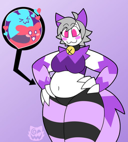 bell bell_collar claws collar female fur grey_hair hair heart_symbol purple_body purple_fur sex tail unbirthing vaginal vore komfy46 konny_(komfy46) animal_humanoid cat_humanoid felid felid_humanoid feline feline_humanoid goo_creature humanoid mammal mammal_humanoid hi_res