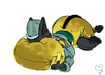 4_fingers anthro balled_up_diaper barefoot big_diaper biped black_body black_fur black_tail black_tail_tuft bodily_fluids bra clothed clothed_anthro clothed_male clothing diaper diaper_boobs diaper_in_face diaper_on_face feces feet fingers fur genital_fluids green_clothing green_hat green_headgear green_headwear green_pajamas green_topwear hair hat headgear headwear male nightcap pajama_shirt pajamas pattern_clothing pattern_headgear pattern_shirt pattern_topwear shirt simple_background soiled_diaper soiling solo striped_clothing striped_headgear striped_pajamas striped_shirt striped_topwear stripes tail tail_tuft topwear tuft unclean_diaper underwear urine used_diaper wearing_diaper young young_anthro young_male kastmi deadlock_(game) mythology valve rem_(deadlock) avian bird gryphon mammal mythological_avian mythological_creature 2026 absurd_res hi_res sketch