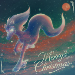 ambiguous_gender blue_body feral floating ghost_tail glowing glowing_eyes holidays looking_at_viewer outside smile smiling_at_viewer snow solo text winter porteryx christmas hasbro my_little_pony spindle_(mlp) equid equine ghost horse mammal spirit windigo_(mlp) 1:1 2025 absurd_res english_text hi_res signature female_(lore)