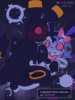 3_toes anal anal_penetration backsack balls black_balls black_body black_fur bodily_fluids brown_body brown_fur cum cum_in_ass cum_inside duo ellipsis evolution_(transformation) evolution_through_sex feet feral feral_on_feral feral_penetrated feral_penetrating feral_penetrating_feral fur fusion genital_fluids genitals imagination male male/male markings night penetration pokemon_fusion red_sclera sex sheathed_tapering_penis surprised sweat tail text toes tongue tongue_out transformation yellow_markings star_rifle nintendo pokemon eeveelution generation_2_pokemon generation_6_pokemon pokemon_(species) sylveon umbreon 3:4 english_text hi_res