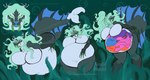 candyguts guts kaijuu organs teeth thick_thighs liechi fish hybrid mammal marine mephitid skunk hi_res sketch_page