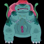 female feral genitals intimidation pussy solo standing_over pokefancompletionist nintendo pokemon generation_8_pokemon gigantamax_pokemon gigantamax_venusaur pokemon_(species) 1:1 absurd_res alpha_channel hi_res