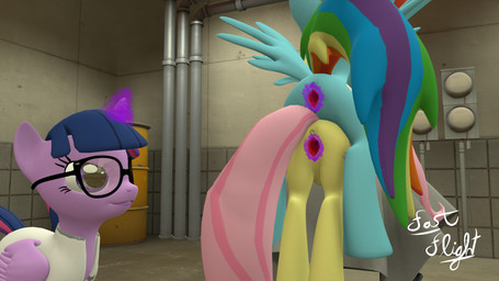 anus butt eyewear feathered_wings feathers female female/female feral genitals glasses group hooves horn magic rainbow science vulva wings fastflight friendship_is_magic hasbro my_little_pony mythology fluttershy_(mlp) rainbow_dash_(mlp) twilight_sparkle_(mlp) equid equine horse mammal mythological_creature mythological_equine pegasus pony unicorn 16:9 3d_(artwork) digital_media_(artwork) hi_res source_filmmaker_(artwork) widescreen