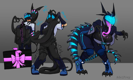 clothed clothing duo female forced forced_transformation fusion gender_transformation long_tongue male merging multi_eye tongue transformation adelfrey mimic_(adelfrey) goo_creature human mammal mimic hi_res
