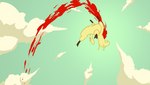 alpaca blood bodily_fluids camelid cloud cloven_hooves female feral head_tuft hi_res hitsuji hooves mammal paprika_paca_(tfh) sky smile_hd solo them's_fightin'_herds tuft