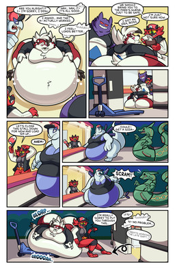 5_fingers anthro belly big_belly big_butt black_body black_fur blue_belly blue_body burping butt claws clothing dialogue fangs finger_claws fingers fur green_body green_eyes group hat headgear headwear hiccuping huge_belly huge_butt immobile inflation male morbidly_obese morbidly_obese_anthro morbidly_obese_male obese obese_anthro obese_male overweight overweight_anthro overweight_male purple_body red_body red_clothing red_fur red_hat red_headwear red_sclera rolling speech_bubble teeth text underbite weight_gain white_body white_fur white_sclera yelling yellow_sclera roundwombo nintendo pokemon fang_(roundwombo) layn liam_(roundwombo) luca_(roundwombo) generation_1_pokemon generation_2_pokemon generation_3_pokemon generation_7_pokemon gengar incineroar legendary_pokemon lugia lycanroc pokemon_(species) rayquaza 2026 absurd_res comic english_text hi_res multiple_scenes