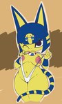 4_fingers :< anthro areola arms_bent belly big_areola bikini bikini_pull biped black_eyes blue_body blue_ears blue_fur blue_hair blue_tail bob_cut breasts camel_toe clothed clothed_anthro clothed_female clothing clothing_pull egyptian egyptian_clothing eyelashes female female_anthro fingers fur hair legs_together looking_at_viewer medium_breasts mouth_closed narrowed_eyes natural_breasts navel neckwear nipples no_pupils noseless one-piece_swimsuit one_eye_closed partially_clothed_anthro partially_clothed_female pink_areola pink_nipples slightly_chubby slightly_chubby_anthro slightly_chubby_female sling_bikini solo standing swimwear swimwear_pull tail thick_thighs three-quarter_view two-piece_swimsuit two_tone_tail uraeus usekh white_bikini white_clothing white_sclera white_swimwear wide_hips wink winking_at_viewer yellow_body yellow_fur yellow_inner_ear yellow_tail vono animal_crossing nintendo ankha_(animal_crossing) domestic_cat felid feline felis mammal 2025 digital_drawing_(artwork) digital_media_(artwork) flat_colors hi_res portrait three-quarter_portrait