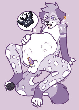 after_vore ambiguous_gender anthro balls dizzy duo ear_piercing feral footprint genital_piercing genitals heart_symbol male male_pred pawprint penis penis_piercing piercing pink_mouth purple_eyes size_difference squirming vore dinkden mythology dutch_(dutchleopard) midnight_(virginafox) dragon felid leopard mammal mythological_creature mythological_scalie pantherine scalie hi_res female_(lore)