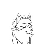 1:1 2016 2d_animation animated canid canine canisfidelis digital_drawing_(artwork) digital_media_(artwork) felid frame_by_frame fur greyscale hair looking_down male mammal monochrome no_sound okami_wolf open_mouth ponytail short_playtime simple_background solo webm white_background