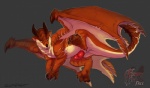 2013 anus artie avoid_posting brown_scales claws dragon feral frisky_ferals hindpaw horn male orange_eyes paws penis raised_leg reptile scalie sefeiren solo spread_legs spreading stripes thick_tail tongue wings
Rating: Explicit
Score: 25
User: otterface
Date: July 16, 2013