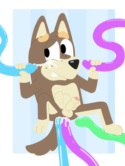 anal anal_penetration anthro bodily_fluids brown_body cum cum_inside cum_on_face double_anal double_penetration feet foot_fetish foot_play footjob forced freckled_face freckles fur genital_fluids male nude penetration sex solo tentacle_penetration tentacle_sex tentacles yellow_body yellow_fur young anonymous_artist bluey_(series) ludo_studio alfie_(bluey) canid canine canis dingo mammal 3:4 absurd_res hi_res